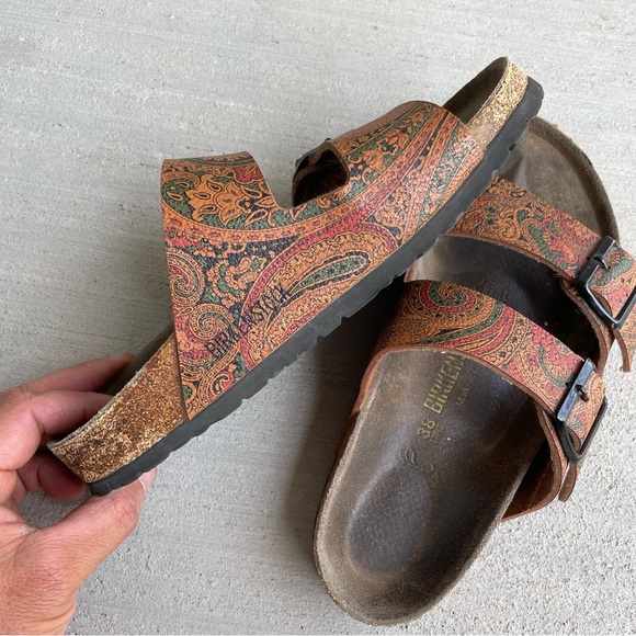 Birkenstock Sandals Floral Paisley Womens Size 38 L7M5 - Picture 5 of 16